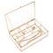 Home Details Large Gold Vintage 4 Compartment Glass Keepsake Box